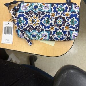 Vera Bradley Blue and Purple Patterned Clutch